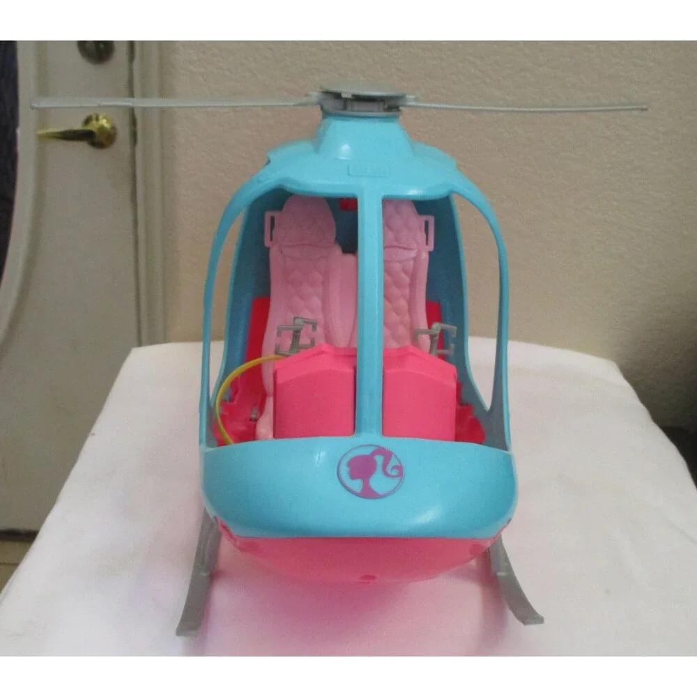Barbie Doll Helicopter Dreamhouse Adventures Pink & Blue Spinning Rotor 2018